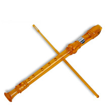 天鹅（TianE）竖笛6孔8孔高音德式儿童学生初学入门六孔八孔竖笛 橘黄6孔