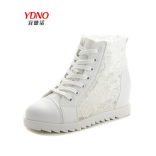 【利世康春夏季新款内增高女鞋时尚蕾丝运动休