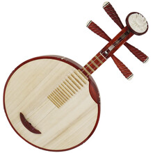 梵巢 乐队 剧团 京剧 民乐演奏 初学 月琴 乐器  红檀木材质  HM-03 红色 原木色 京剧二黄月琴