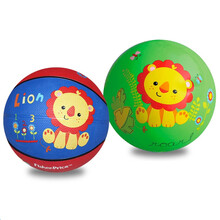 费雪皮球拍拍球玩具球儿童婴儿手抓球幼儿园小篮球宝宝充气橡胶球 7寸狮+9寸绿狮
