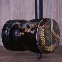 依之木 康伯宁 广东高胡龙头黑檀嵌贝壳高胡乐器黄梅戏专用演奏学习高胡厂家直销送配件 桶有贝雕