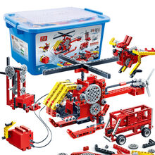 邦宝创客教育STEAM物理科学实验套装儿童拼装积木玩具科普编程机器人考试教具 手摇发电-758片