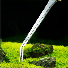 Duck不锈钢水草剪鱼缸镊子水草夹直夹弯夹镊子直剪弯剪刀水草剪刀水草缸修剪整理造景 水草夹27CM弯夹