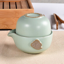 釉茶具一壶一杯办公杯快客杯旅行随身杯功夫茶