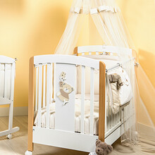 【澳洲Boori 伊顿黄杨白杨实木婴童床多功能环