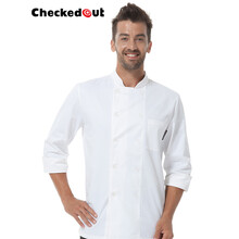 【建超服饰牙科医生服女式白色长袖半身白大衣