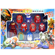 小鲁班银河奥特曼迪迦 泰罗 戴拿变身器 发光发声召唤器 手环 儿童玩具 3盒奥特曼