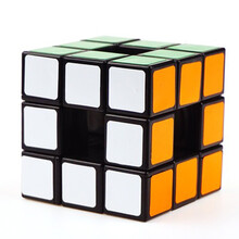 贝雷特 空心3阶三阶白底黑底透明中空心三阶魔方 创意减压休闲小意礼品 黑色