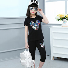 【智慧童年 儿童睡衣纯棉女童 女孩短袖宝宝夏