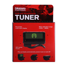 达达里奥（D'Addario）pw-ct-10/12/15木电吉他贝斯尤克里里校音器琴头式音孔式调音 PW-CT-10半音阶琴头夹式调音器