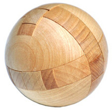 儿童益智孔明锁全套装智力鲁班锁男孩动脑实木玩具圆球锁梅花锁九连环解环早教解锁6-10岁生日礼物礼品 球形锁+视频教程