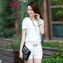 【贞雅恩 2017新款夏天女短裤棉大码装宽松休