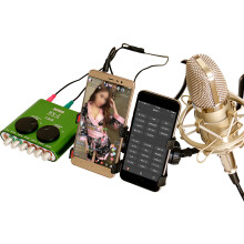 接线外置声卡电容麦克风套装苹果安卓手机通用