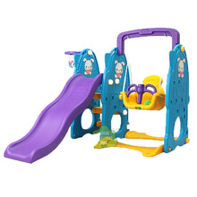 loveforever宝宝玩具儿童滑滑梯秋千室内滑梯海洋球池组合滑梯 篮兔三合一