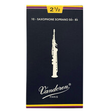 弯德林（Vandoren） 功学社防伪法国弯德林哨片Vandoren蓝盒高音萨克斯哨片 3号  10片装