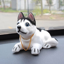 点缤 新款摇头狗狗车内车载轿车装饰品小车汽车内饰品可爱创意小狗 哈士奇