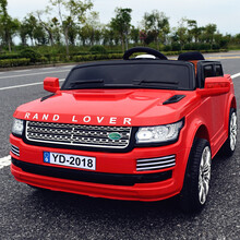 米蚁（MiYi）儿童电动车双座大双驱 四轮汽车可坐带遥控玩具宝宝电动车摇摆车 顶配红+双座+拉杆+蓝牙遥控+摇摆+皮座发光轮