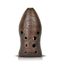 奇宝居空谷埙 中档10孔双腔埙G调 演奏练习十孔埙F调 可水洗埙 埙乐器 G调左起