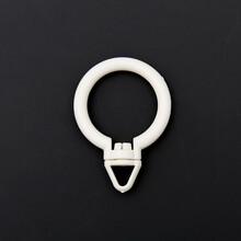 洛楚家居 罗马杆窗帘吊环挂环 纳米静音圈挂钩式可旋转万向挂钩吊环 窗帘环 18支装