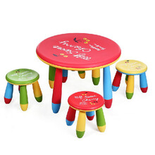 儿童椅子圆桌整套儿童餐椅阿童木桌椅儿童凳子幼儿园写字桌（不包括凳子） 红色 桌子