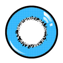 显色cosplay美瞳原宿风暴蓝色棕色红色混血大小直径年抛韩国美瞳红色蓝色隐形眼镜 原宿 蓝色美瞳 1片 0度