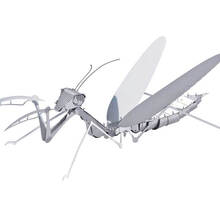 金属拼装模型 不锈钢3D立体金属拼图 合金创意拼装积木 拼图 摆件 昆虫 螳螂