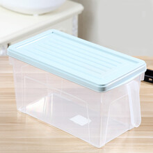 沃德百惠（WORTHBUY）厨房冰箱保鲜盒收纳盒抽屉式鸡蛋盒食物冷冻塑料储物盒水果蔬菜盒 蓝色大号