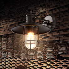恋尚灯饰loft美式乡村工装复古工业风酒吧装饰铁艺中式过道走廊餐厅咖啡厅客房仓库鸟笼壁灯