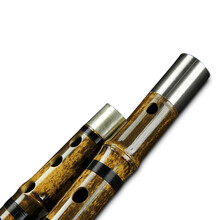 正音堂 精品紫竹笛子乐器 双插接铜竹笛子乐器专业演奏老料紫竹笛子横笛 演奏紫竹笛C调