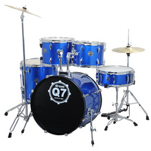 迈斯 MES Q7架子鼓 爵士鼓套鼓8色 5鼓3镲片配置 原声鼓 通用 蓝色银边(CE)+赠品