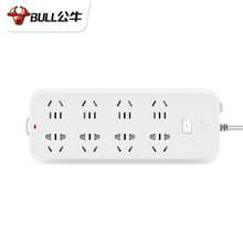 Bull公牛正品插座超功率强化多功能智能多孔大插排带过载保护电源排插接线板插板插线板拖线板 3米8插位B5080
