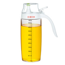 居元素 密尔玻璃液体调味壶 油瓶醋瓶酱瓶 白色盖带刻度