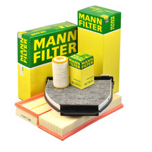 曼牌滤清器滤芯适用于 奔驰E300L 机滤+空滤+空调滤 三滤套装