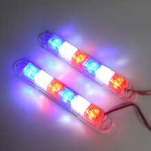 魅星 12v通用 摩托车爆闪灯 踏板车鬼火led彩灯改装灯装饰灯 爆闪灯 频闪灯 后尾灯 6节爆闪灯一对