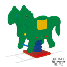 育龙户外幼儿园塑料弹簧摇马小区公园室外大型卡通动物摇摇乐玩具木马海马摇乐 飞马摇乐