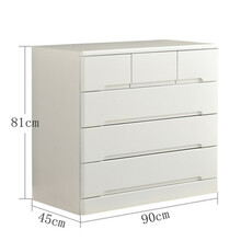 简心 实木斗柜简约现代卧室五六七斗柜储物收纳柜抽屉柜五斗橱衣物玩具收纳柜整理柜 白色六斗收纳柜