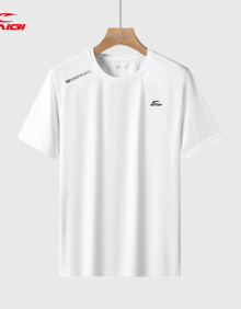 赛琪短袖t恤男2024夏季冰丝速干衣跑步健身透气半袖体恤运动服上衣 白色 XL