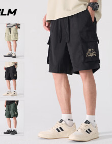 GLM大口袋短裤男夏季休闲百搭工装五分裤学生设计感高街篮球男士裤子