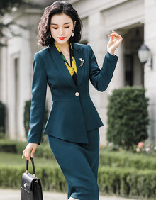 【多色可选】昂柏高端职业装女装套装气质时尚不规则2021春秋新款正式西装显瘦商务正装ol上班工作服 单西服（颜色请留言）） M