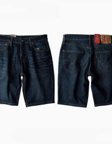李维斯美国Levis511系列男款修身牛仔短裤 深蓝.色365150035 W33