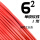 6平方 单皮软线(1米)红色