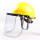 透明pvc防护面罩ABS支架+安全帽