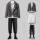 【3件】黑夹克+白毛衣+254加.绒黑裤子