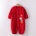 儿童连体罩衣-中国熊猫红色
