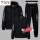 常规-Y02黑-拉链卫衣黑三件套