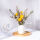 黄色麦秆菊木槿花束+小白瓶