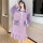 深紫色 绒裙3326#紫黛西