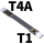 T1B-T4A 平直C公-平直C母 带芯片