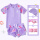 紫色枫叶四件套【泳衣+泳帽+浮袖