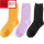 姜黄+浅紫+黑色(3 双装)>休闲热天袜子学院风